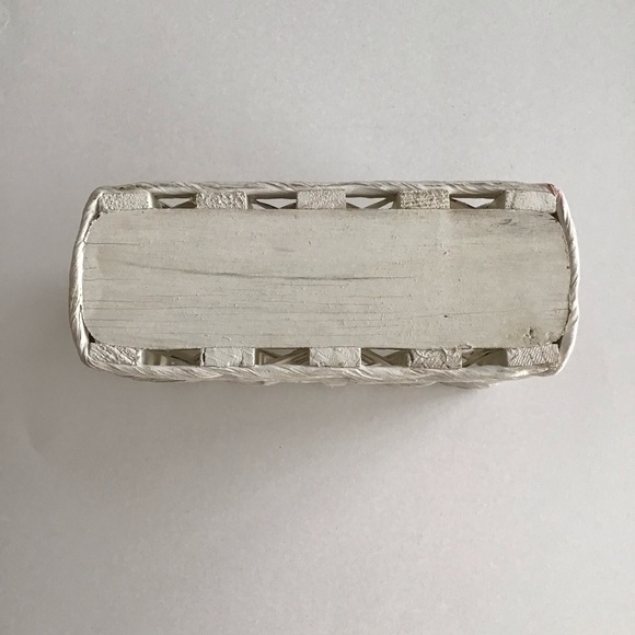 Watermelon Napkin Holder Hand Painted White Basket Farmhouse Cottagecore Vintage - Picture 11 of 13